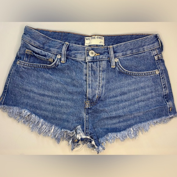 Free People Pants - Free People We The Free Denim Frayed Shorts Women's 24